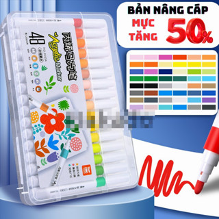 Bút Màu Acrylic Marker 12/24/36/48/60 Cao Cấp Màu Sắc Tươi Sáng [𝗡𝗵𝗮̀ 𝗦𝗮́𝗰𝗵 𝗕𝗮̉𝗼 𝗛𝗮̂𝗻]