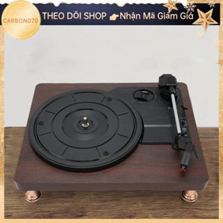 [Hàng Sẵn] Máy nghe nhạc đĩa than - Máy quay đĩa than vinyl 3 tốc độ tích hợp loa thanh nổi bàn xoay cổ điển để trang trí 100‐240V【Carbon070 