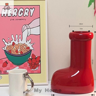   MyHome  Bình hoa phát hành nhanh tại chỗ Bình gốm sứ Giày Đỏ cảm giác cao cấp phòng khách sáng tạo Astro Boy bình mô phỏng đường kính lớn đồ trang trí đơn giản và sang trọngTrang trí 