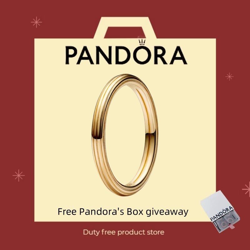 Bộ trang sức bạc 925 Pandora chính hãng, nhẫn đôi tinh tế, bộ quà tặng Pandora ME 169591C00