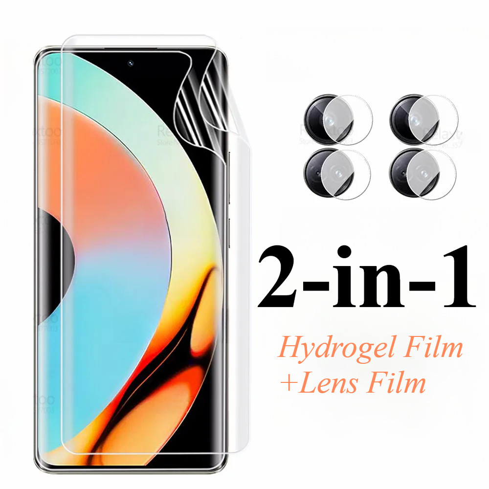 2in1 Trước Hydrogel Cho ZTE Blade nubia Music Neo A75 V70 2 3 Thiết Kế Max GT 4G Ống Kính Máy Ảnh Kí