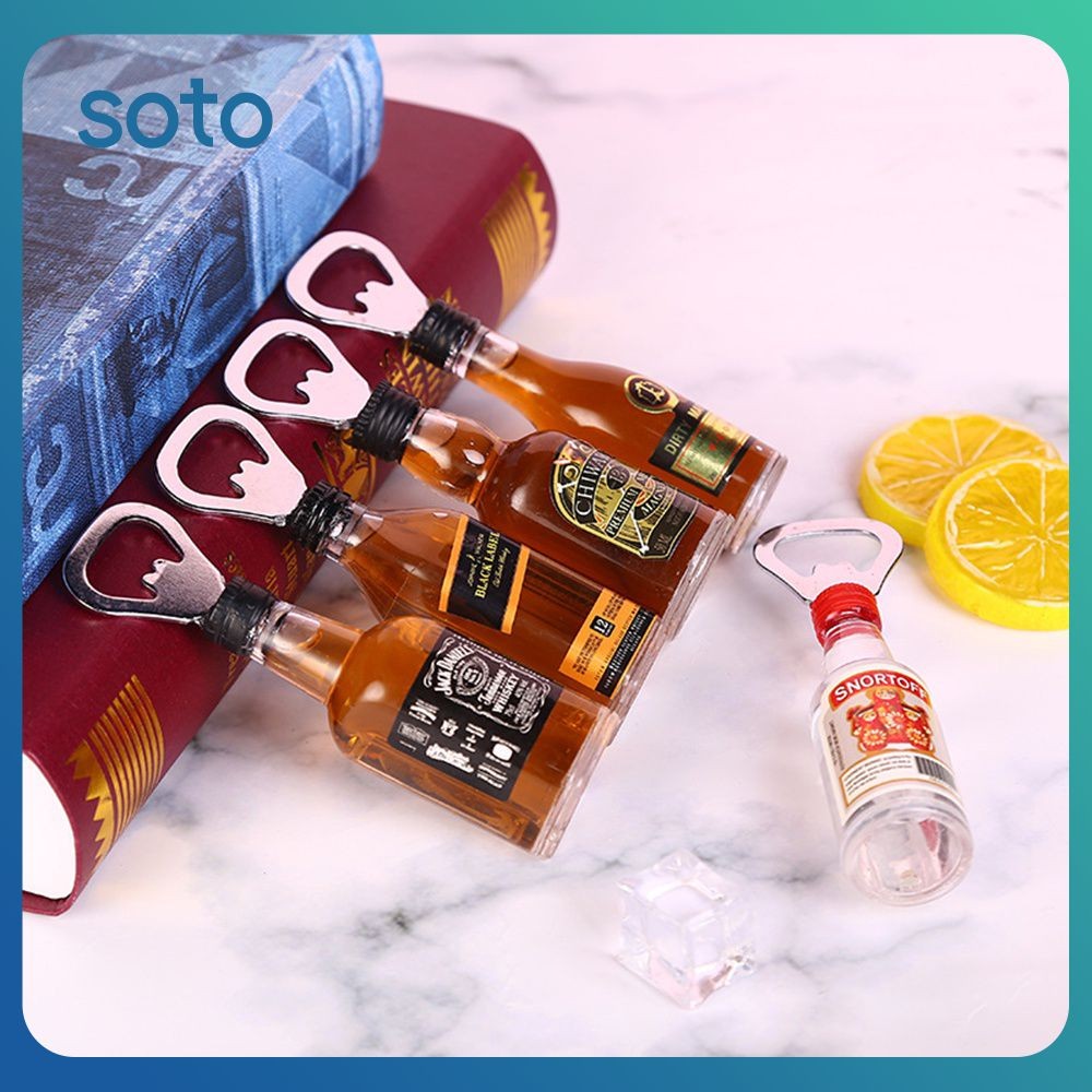 ♫ Beer Bottle Opener Practical Simulation Beer Cup Creative Refrigerator Magnet Mini Cute Decorative