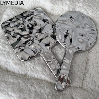 LYMEDIA Gương trang điểm, Gương trang điểm tay cầm mạ điện tròn, Gương mỹ phẩm nhỏ cầm tay HD Beauty một mặt dành cho nữ