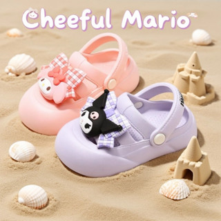  Cheerful Mario Dép sục đep Sanrio chính hãng cho bé gái siêu nhẹ đế mềm giày kuromi xinh đế dày Chống mùi 2025 mẫu hot mùa hè 