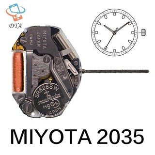 [DTA] 2035 Movement Miyota 2035 Đồng hồ đeo tay thạch anh Bộ phận lịch sửa chữa không lịch ba tay Bán chạy Phụ kiện chất lượng cao VN