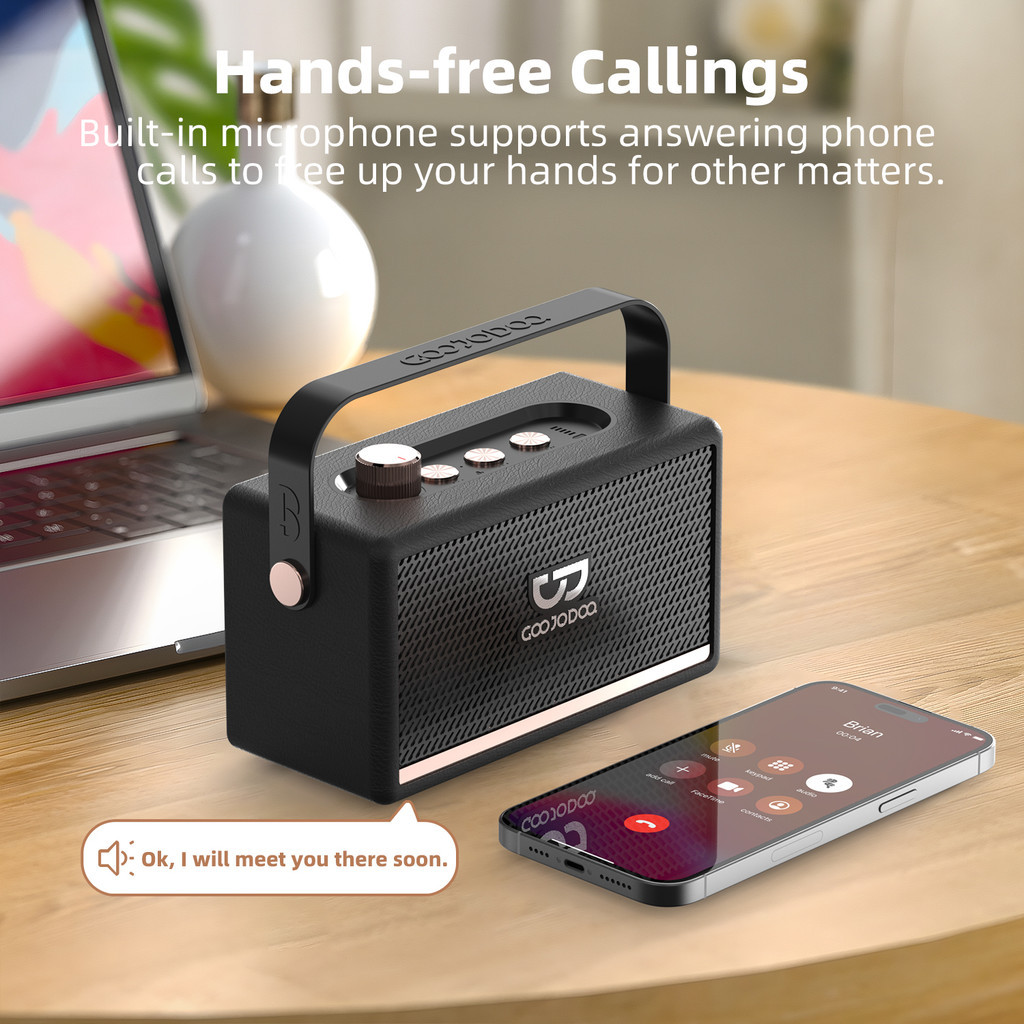 Loa Bluetooth không dây Goojodoq 5.3 Âm thanh nổi hai chiều Hỗ trợ cuộc gọi rảnh tay Thẻ TF Đĩa U | BigBuy360 - bigbuy360.vn