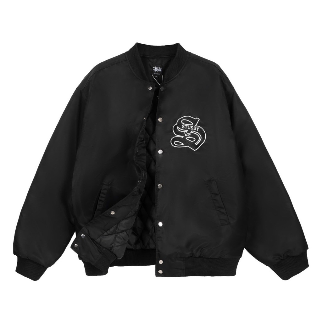 ÁO BÓNG CHÀY HỌA TIẾT 'STUSSY', ÁO BOMBER UNISEX (9909)