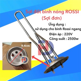 Sợi đốt Rossi bát tròn đường kính 9.4cm dùng cho bình ngang (sợi đơn 2 chân điện) hàng tốt - VẬT TƯ ĐIỆN LẠNH TƯỜNG MINH