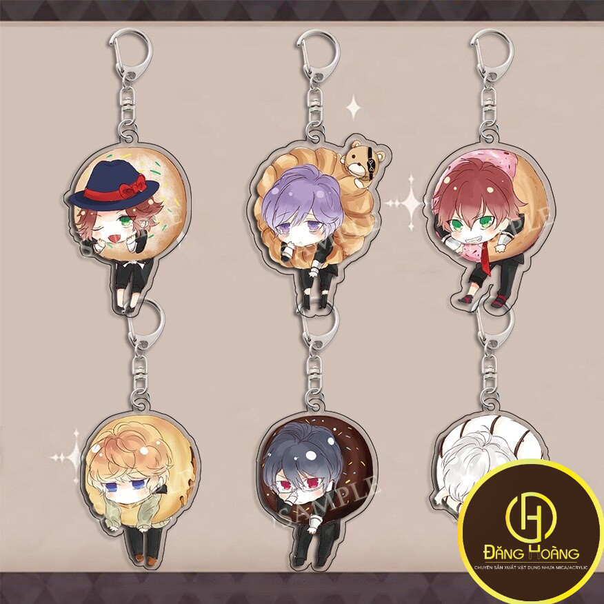 Móc khoá Anime Diabolik Lovers Komori Yui Sakamaki Ayato Kanato Raito Shu Reiji Subaru Phụ Kiện Tran