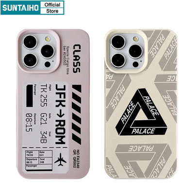 Suntaiho Đơn Giản Độc Đáo Vỏ LOGO Họa Tiết Graffiti Ốp lưng Iphone 16 15 14 13 12 11 Pro Max IP 7 8 Plus Iphon X Xs XR Xs Max Silicon Mềm Cao Cấp Chống Sốc Ốp Lưng