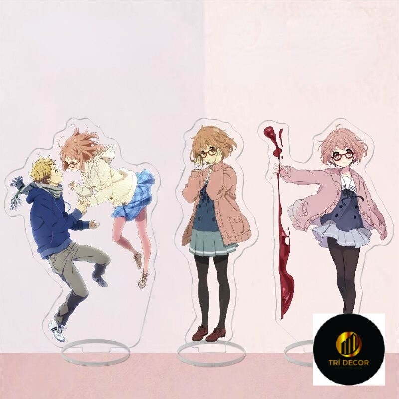 Mô hình Standee Beyond The Boundary Kuriyama Mirai Kanbara Akihito anime chibi acrylic standee trưng