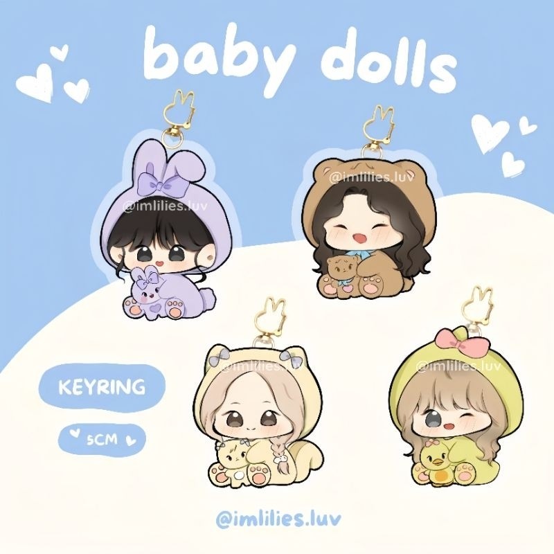 Keyring & Standee Blackpink chibi ver Baby Dolls (HANDMADE)