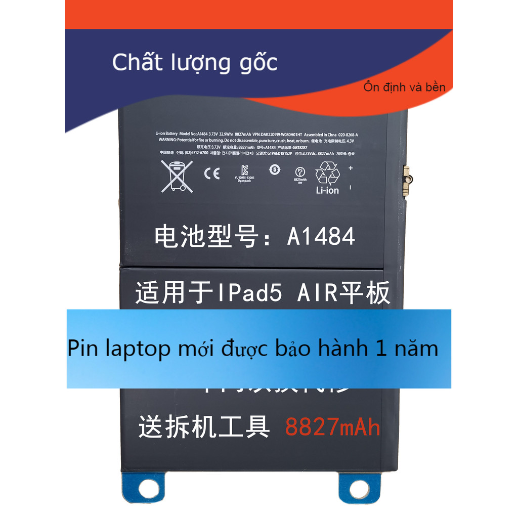 Pin máy tính bảng gốc mới A1484 cho ipad5 air A1474 A1475 A1484