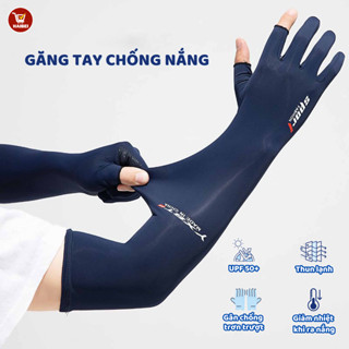 Găng tay dài chống nắng cho nam và nữ, hở 2 ngón, chống tia UV - Găng tay đi xe đạp, lái xe ô tô, xe máy