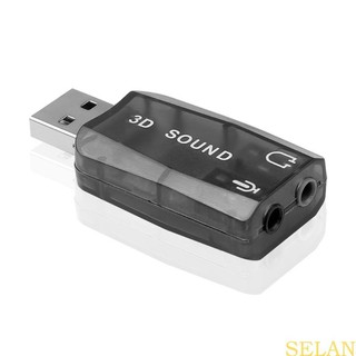 SELA USB sang 3 5mm Mic Micro Adapter Card Âm Thanh Cho Tai Nghe Loa Bộ Chuyển Đổi Âm Thanh Nổi