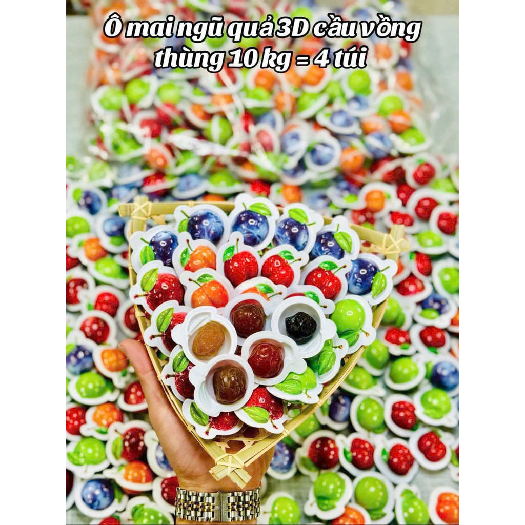 [THƠM NGON, ĐẬM VỊ] Ô mai ngũ quả mix vị 200G - Kẹo ô mai mix vị - Bánh kẹo Tết đồ ăn vặt