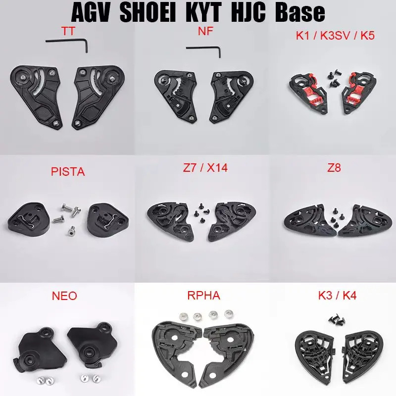 Xm-helmet Gear Base Parts Phù hợp cho SHOEI Z7 X14 Z8 RPHA KYT NEO Cascos Moto AGV PISTA 1 Cặp Phụ K