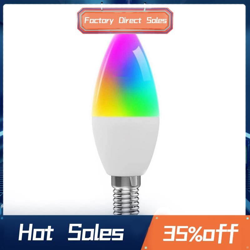 Bóng đèn thông minh Tuya E14 Bóng đèn nến xoắn ốc năm chiều có thể điều chỉnh độ sáng Bóng đèn WiFi 