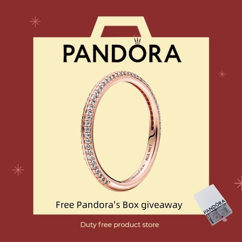 Pandora 100% 925 Trang Sức Bạc Bộ Cặp Đôi Tinh Tế Pandora ME Pavé Nhẫn 189679C01