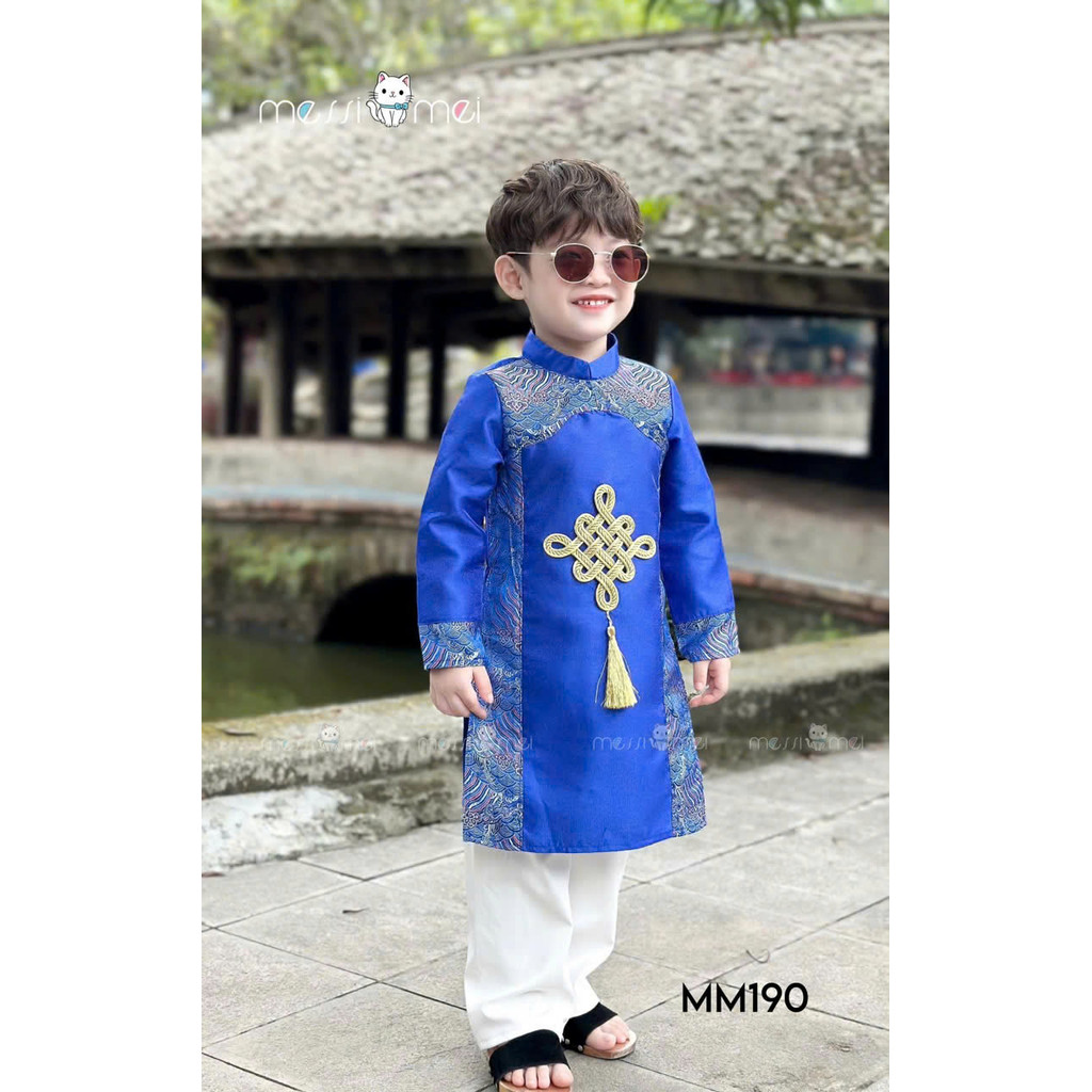 Meimei. Sét áo dài bé trai kèm quần