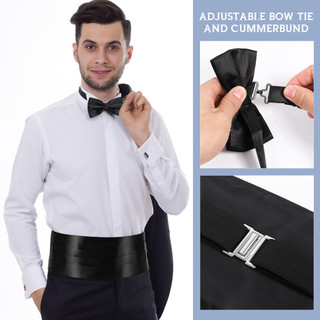 3 Chiếc Thắt Nơ Cổ Điển Cho Nam Cummerbund Và Khăn Tay Cho Tiệc Cưới Proms