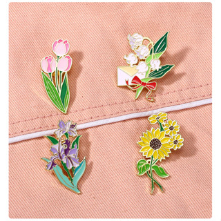  Sáng Tạo Men Huy Hiệu Chân Hoạt Hình Dễ Thương Hoa Tulip Iris Anime Thổ Cẩm Chân Ba Lô Chân Dành Cho Nam   Nữ Huy Hiệu Ve Áo Thoáng Mát Chân Ngộ nghĩnh Trang Sức Cho Áo Khoác Vải Mũ Quần Áo 