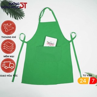 Tạp dề yếm chất liệu kaki hàn 3T UNIFORM thiết kế basic , tạp dề nhà hàng , tạp dề đồng phục