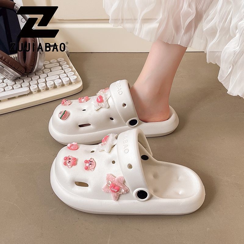 DAXINGZHE DAXINGZHE Giày lỗ phẳng Mặc ngoài Dép hoạt hình