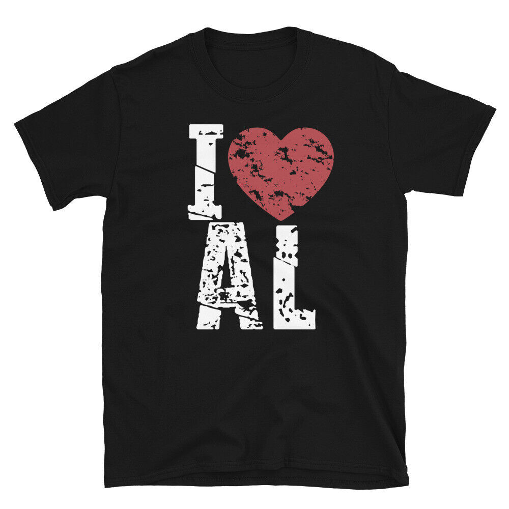I Love Al State Of Alabama Design Áo thun Unisex