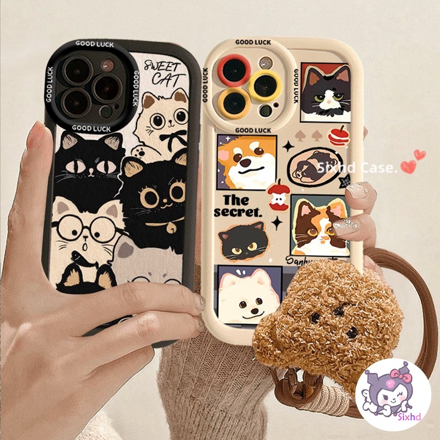 Ốp Lưng Samsung A23 A05s A05 A12 A06 A15 A16 A53 A35 A13 A14 A50 A50s A32 A24 A25 A34 A33 A30s A22 A51 A54 A03s M12 M15 M16 Ốp Điện Thoại Silicon Hoạt Hình Lucky Puppy Bìa Mềm