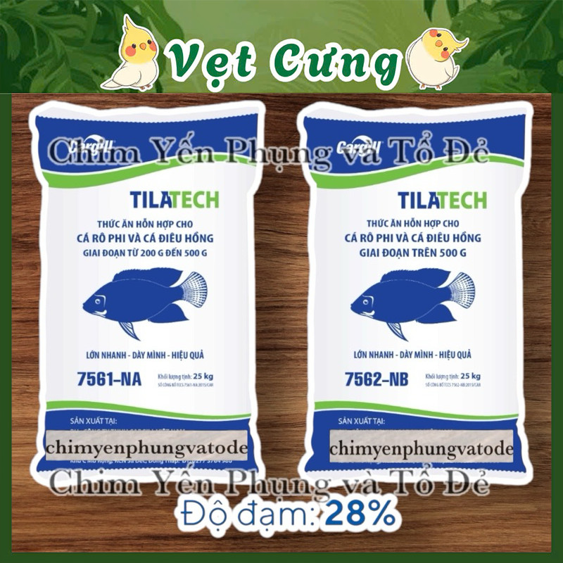 [Bao 25kg] Cám Cá Cargill 7562 – 28% Đạm Cho Cá Ăn, Câu Cá, Rô Phi, Điêu Hồng