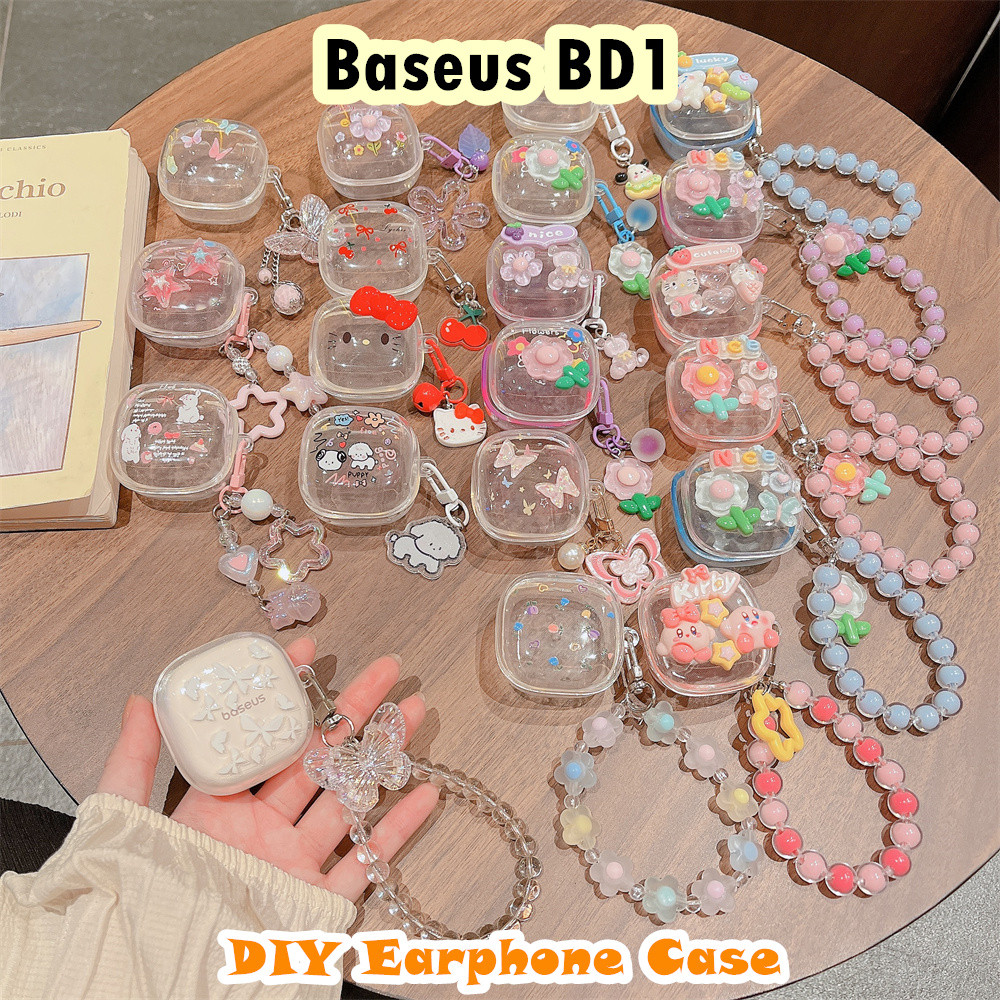 HÀNG CÓ SẴNDành Cho Baseus BD1 Ốp Lưng DIY Hoạt Hình Sáng Tạo Silicon Mềm Vỏ Tai Nghe