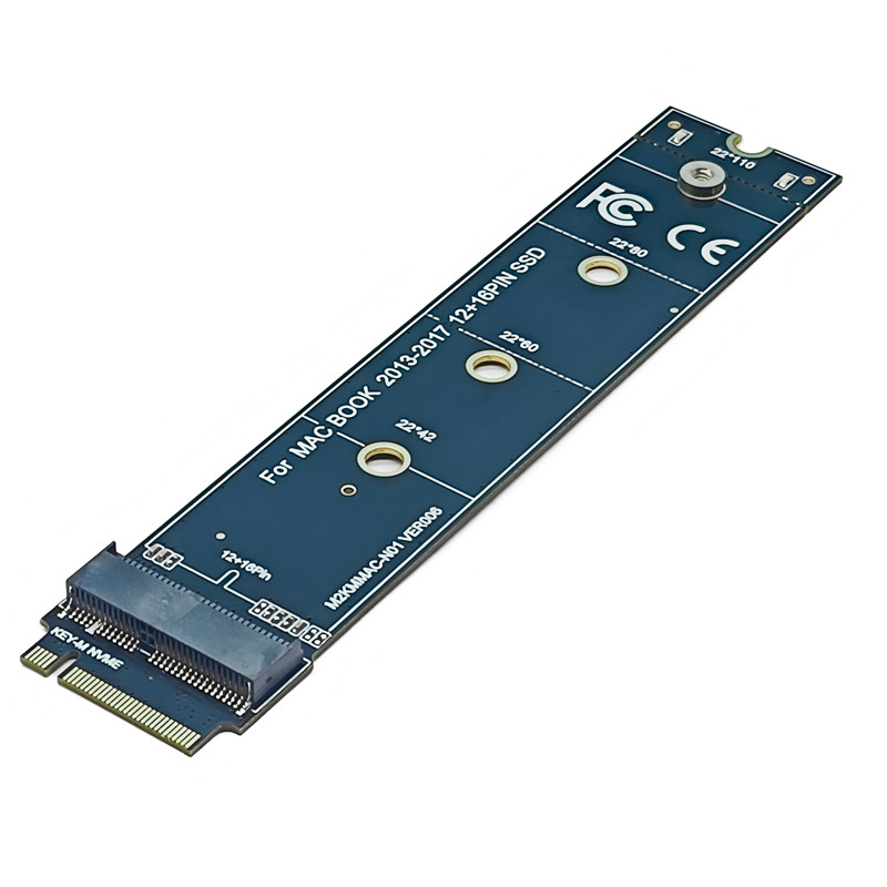 Dành Cho Macbook SSD Chuyển Đổi Cho Macbook 2013 2014 2015 2017 A1465 A1466 12 + 6Pin SSD Sang M2 KEY-M NVME Riser Card Adapter 22110 Kích Thước