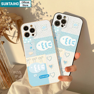 Ốp Điện Thoại Suntaiho Họa Tiết Trái Tim Cá Dễ Thương Silicon Mềm Cao Cấp Chống Sốc Cho iPhone 11 12 13 14 15 16 Pro Max IP 7 8 Plus Iphon X XS XR Xs max
