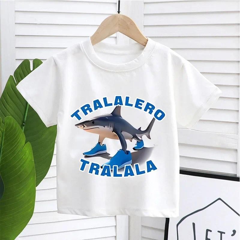 2025 Brainrot Meme Tee Cho Trẻ Em Tung Tung Saur Tralalas Brr Crocodilo Patapim Áo Sơ Mi