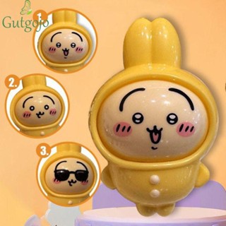 Búp bê thay đổi khuôn mặt GUTGOJO Chiikawa, có móc khóa Nhựa Đồ chơi trang điểm mặt Chiikawa, Búp bê mô hình Phong cách Trung Quốc Đồ thủ công DIY 3 mặt Đồ chơi thay đổi khuôn mặt Kid Girl Boy