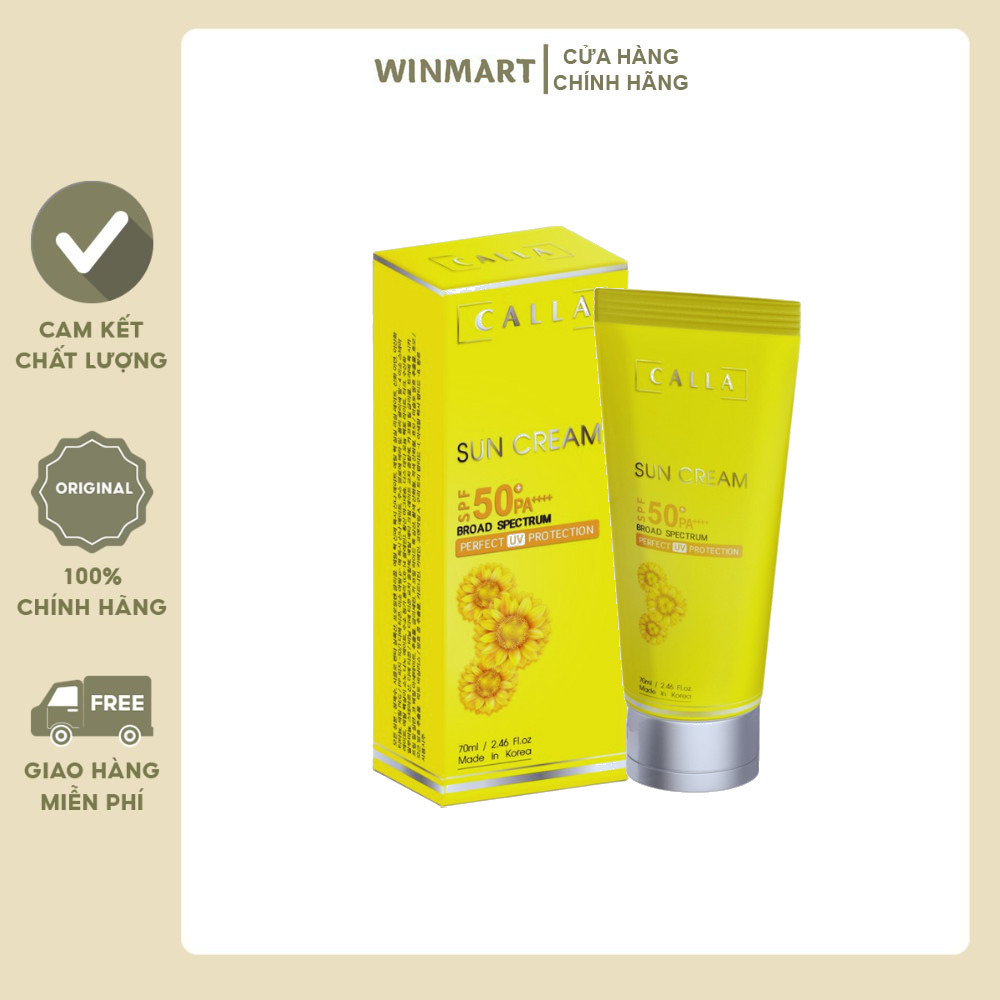 Kem chống nắng phổ rộng Calla Sun SPF 50+ PA++++ 70ml