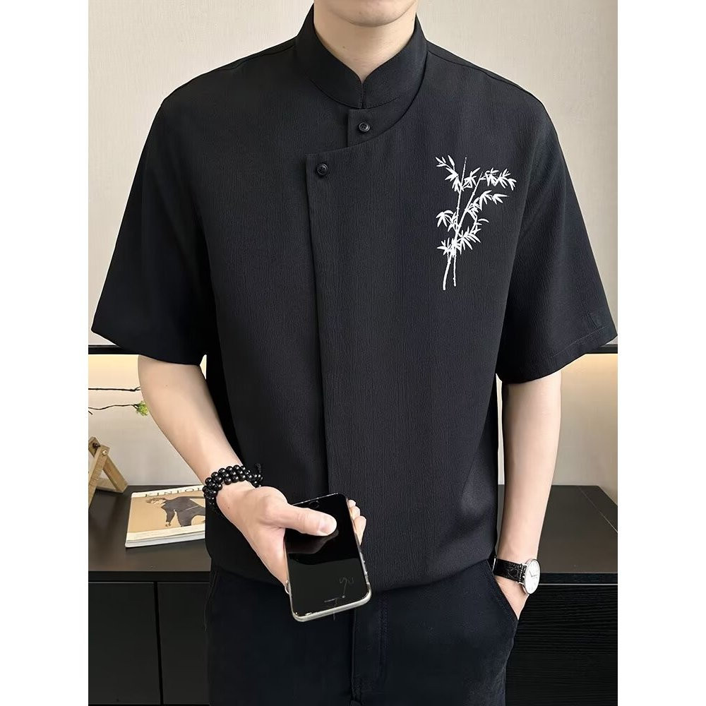 Quần Áo Trung Quốc Nam, Trung Quốc Năm Mới Quần Áo Nam Trung Quốc Áo Nam Trung Quốc Áo Sơ Mi Lỏng Lẻ