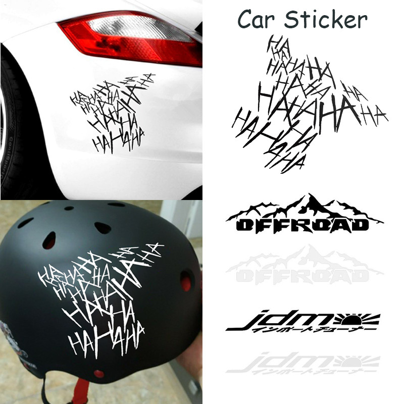 HAHAHA Mũ Bảo Hiểm Decal Ngộ nghĩnh Joker Hahaha Đề Can Ngộ nghĩnh Mũ Bảo Hiểm Decal Dán Chống Thấm 
