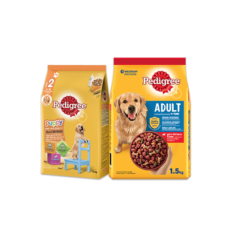 Hạt khô cho chó Pedigree puppy&adult 1.3kg
