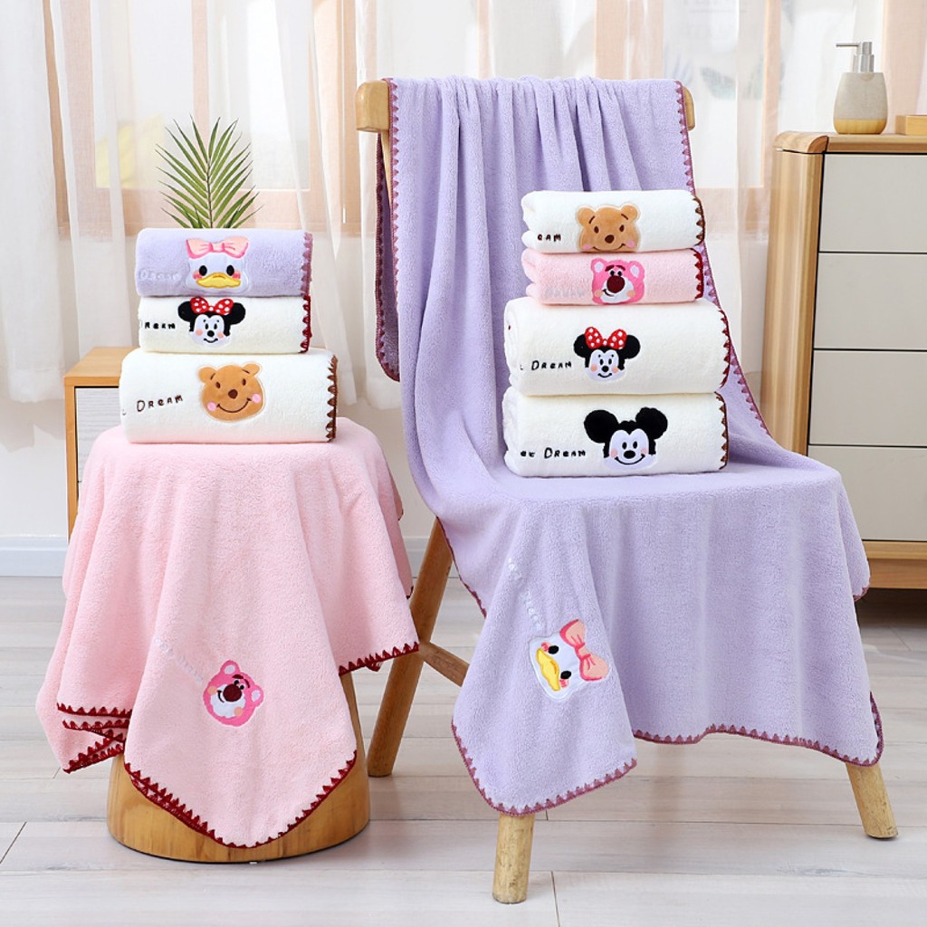 Khăn Tắm Khăn Mặt Gấu Mickey Towels and Face Towels Chiosala12 ✨7cyi_9kcvr✨