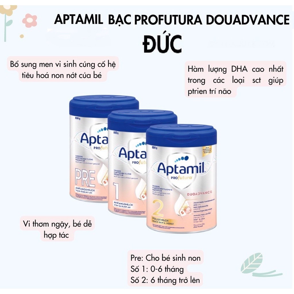 Sữa bột Aptamil Profutura Đức 800g - chất lượng tốt.
