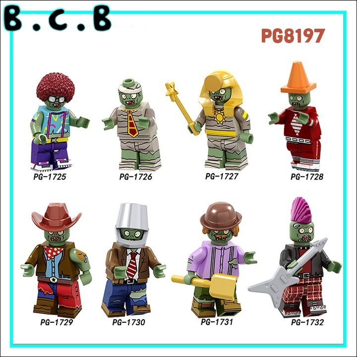 Trò Chơi Plant And Zombie Mô hình  và Nhân Vật Nhỏ Nhân Vật Zombie Hóa Trang Kinh Dị PG8197