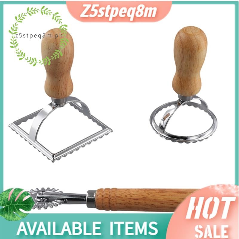 3 Máy Cắt Tem Ravioli Có Bộ Bánh Xe Con Lăn, Khuôn Có Tay Cầm Bằng Gỗ Cho Pasta, Bánh Bao Lasagna, B
