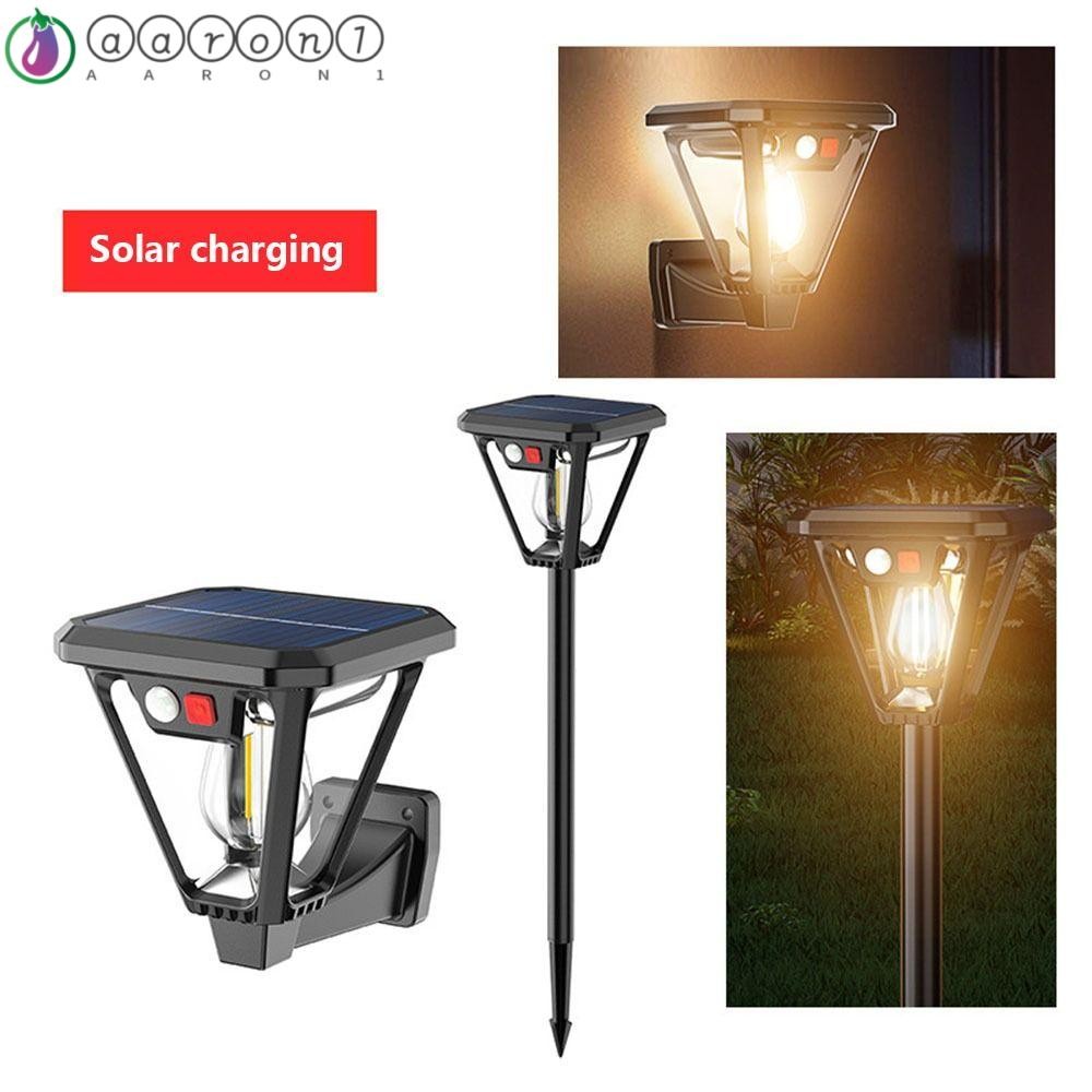 Đèn vonfram năng lượng mặt trời AARON1, Đèn tường sân 2IN1 chống nước, Bóng đèn vonfram hiện đại 3 c