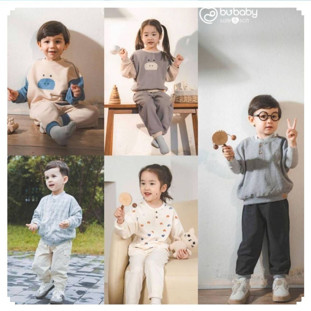 BU Baby (6M-5Y) Bộ dài tay thu đông BU Baby cho bé trai và bé gái - BU Baby bé trai - BU Baby bé gái