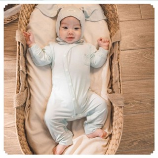 BU Baby (NB-3M) Body dài tay cài chéo BBB2108A1  sợi tre mềm mại - Bambus | Quần áo BU Baby chính hãng -  sơ sinh