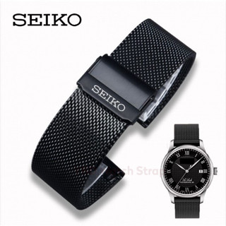 14 / 15 / 16 / 17 / 18 / 19 / 20 / 21 / 22 / 24mm Dây đeo lưới thép không gỉ cho Seiko No. 5 Đồng Hồ Nước Ma Đóng Hộp Lặn Balone Milan Phát Hành Nhanh Dây Thép Vòng Tay Kim Loại Bền Không Phai Màu