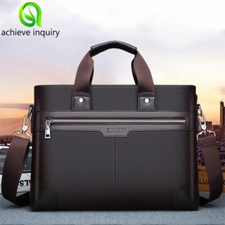 ACHIEVE YÊU THÍCH Túi đựng tài liệu kinh doanh, Túi xách bằng da PU có khóa kéo, Túi đựng giấy đa chức năng thời trang Túi đựng máy tính xách tay dung tích lớn Văn phòng phẩm