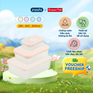 Hộp thực phẩm Hokkaido Inochi dung tích 290-900-3600ml, trữ đông chịu nhiệt tủ lạnh (giao màu ngẫu nhiên)